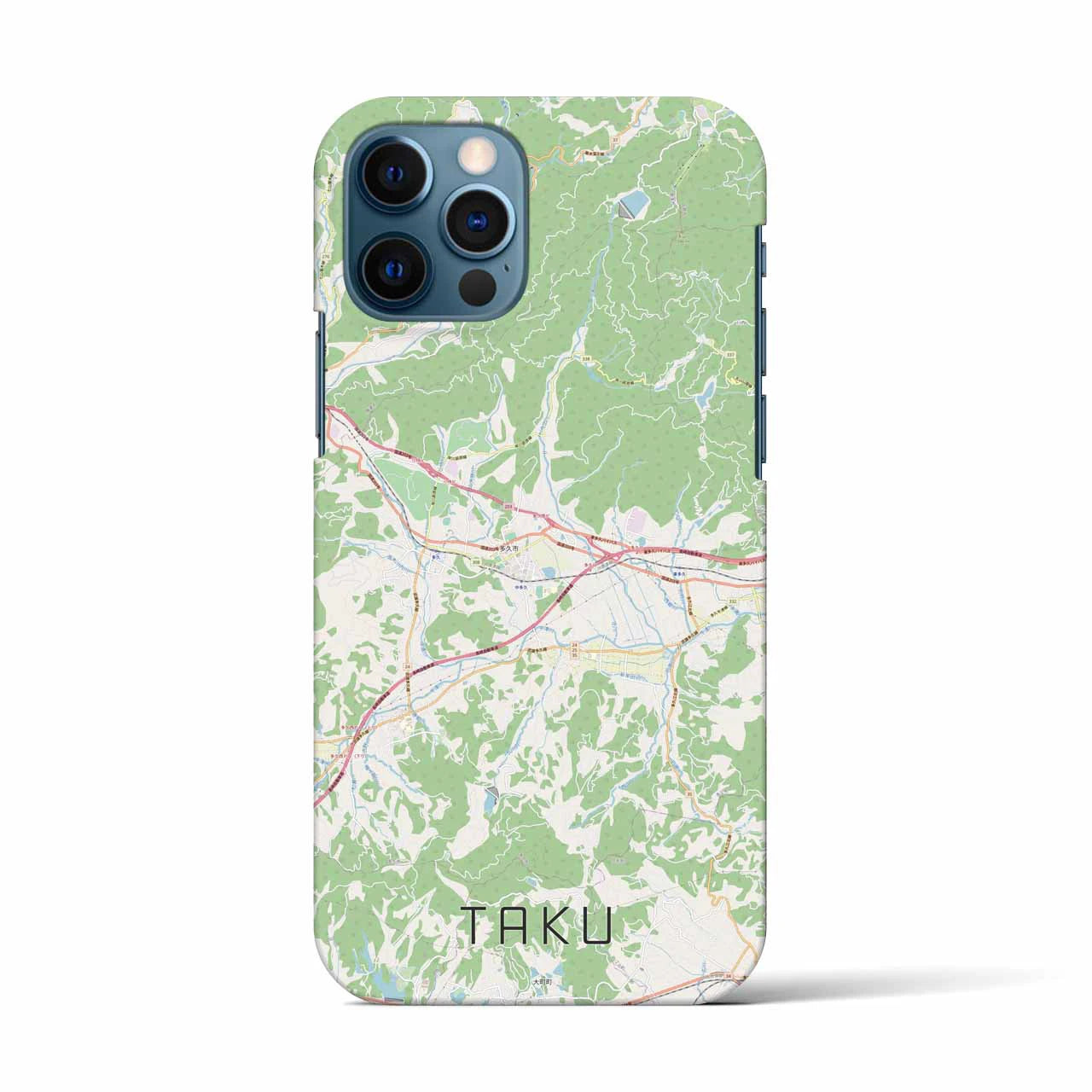 【多久(佐賀県)】地図柄iPhoneケース(バックカバータイプ)