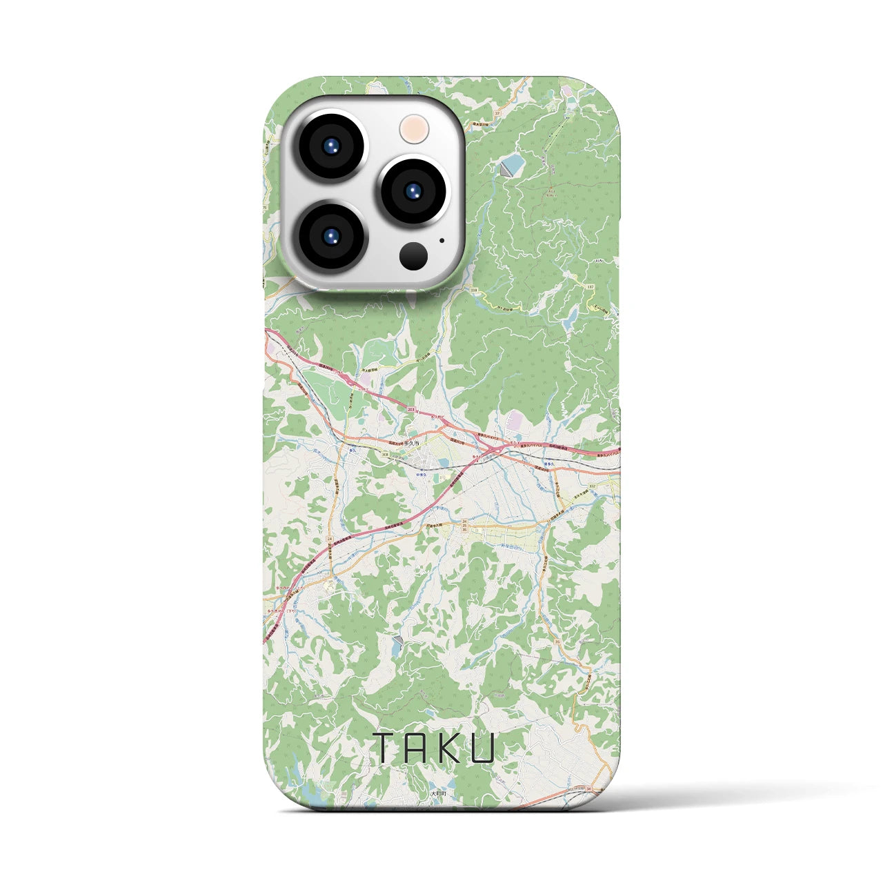 【多久(佐賀県)】地図柄iPhoneケース(バックカバータイプ)