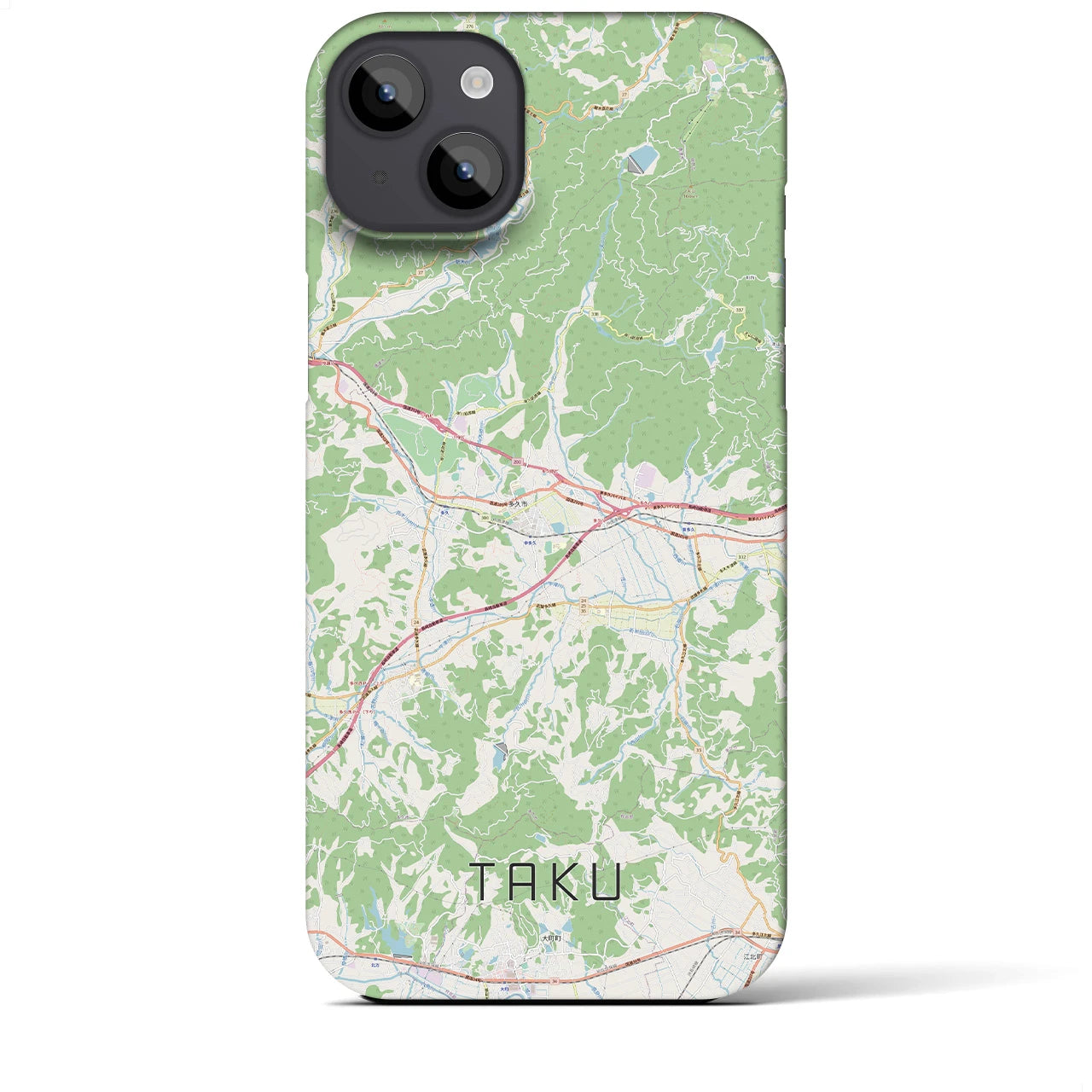 【多久(佐賀県)】地図柄iPhoneケース(バックカバータイプ)