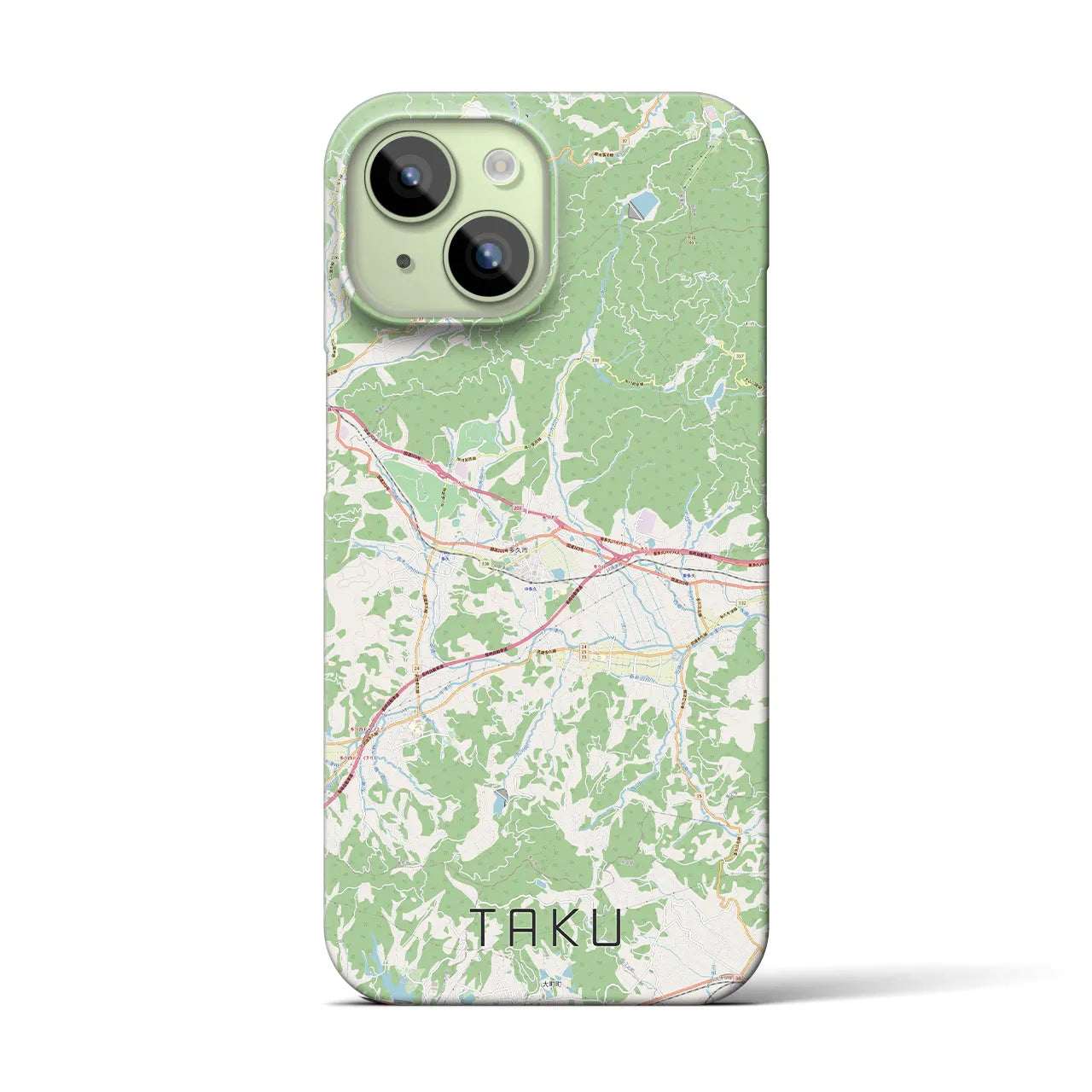 【多久(佐賀県)】地図柄iPhoneケース(バックカバータイプ)