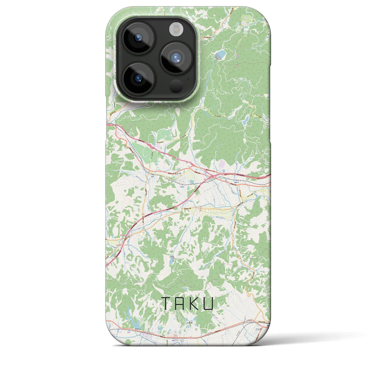 【多久(佐賀県)】地図柄iPhoneケース(バックカバータイプ)