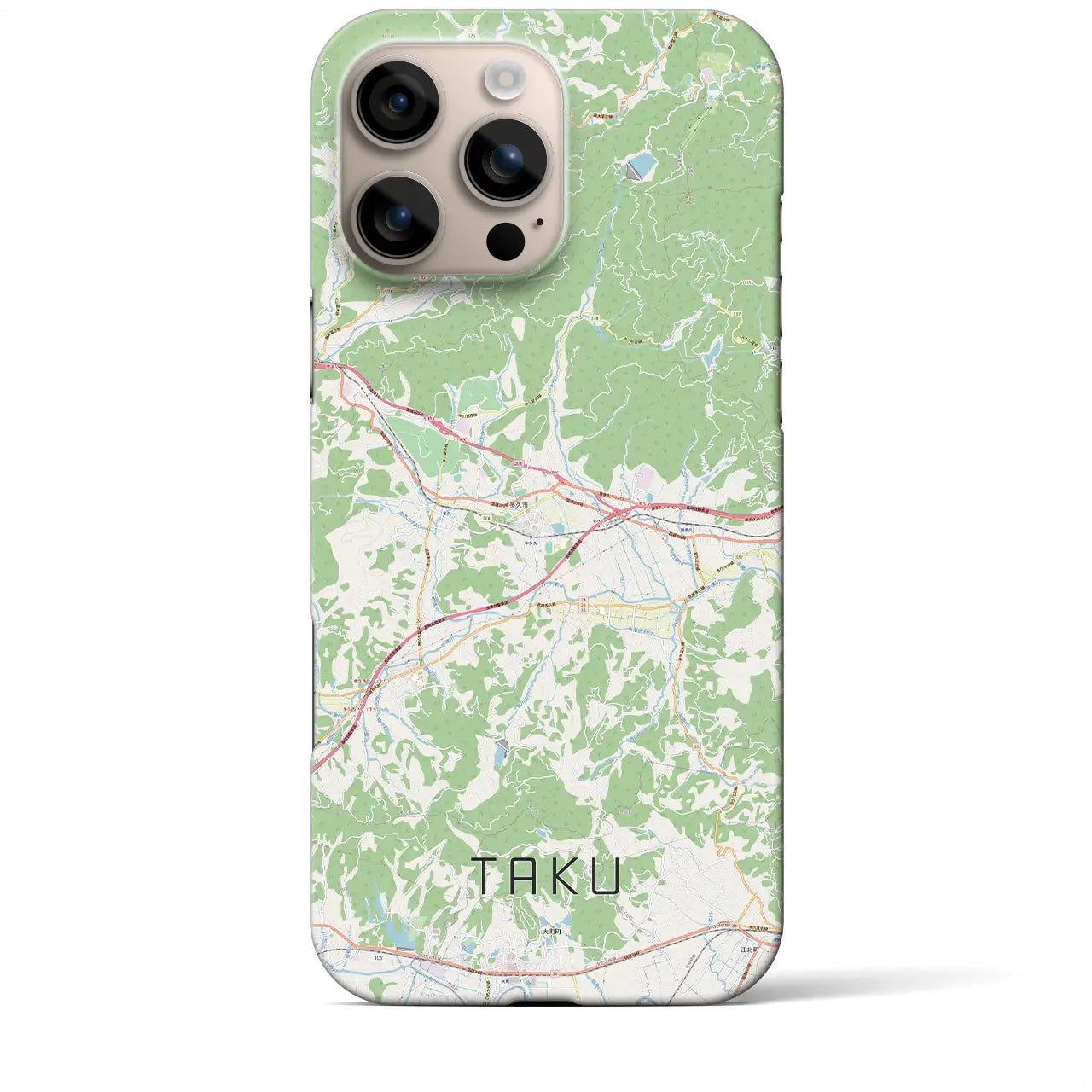 【多久(佐賀県)】地図柄iPhoneケース(バックカバータイプ)
