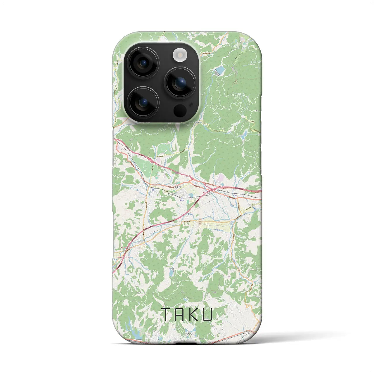 【多久(佐賀県)】地図柄iPhoneケース(バックカバータイプ)