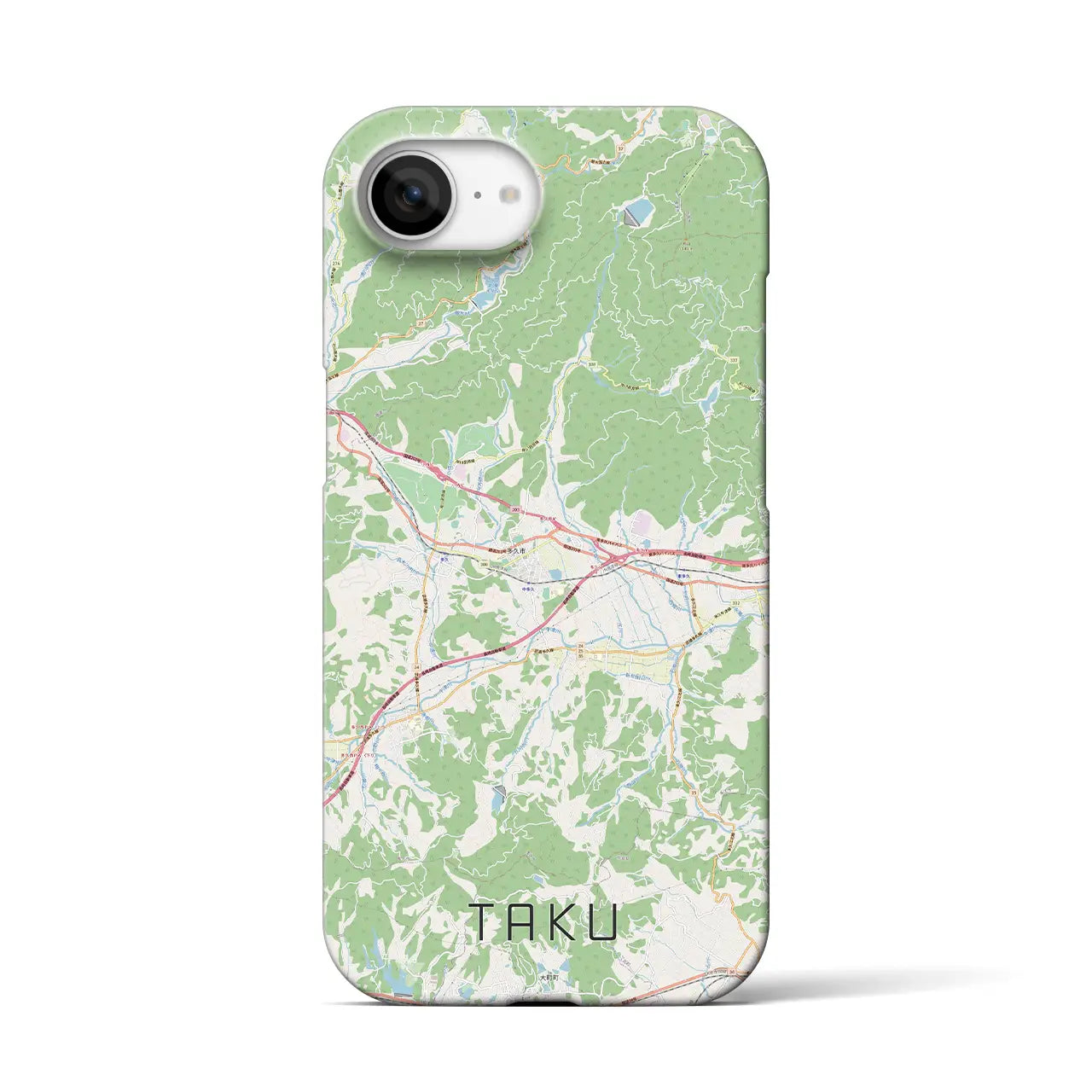【多久(佐賀県)】地図柄iPhoneケース(バックカバータイプ)