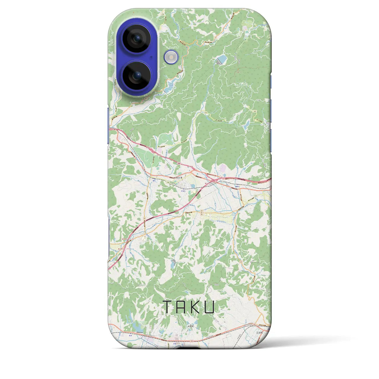【多久(佐賀県)】地図柄iPhoneケース(バックカバータイプ)ナチュラル・iPhone 16 Pro Max 用