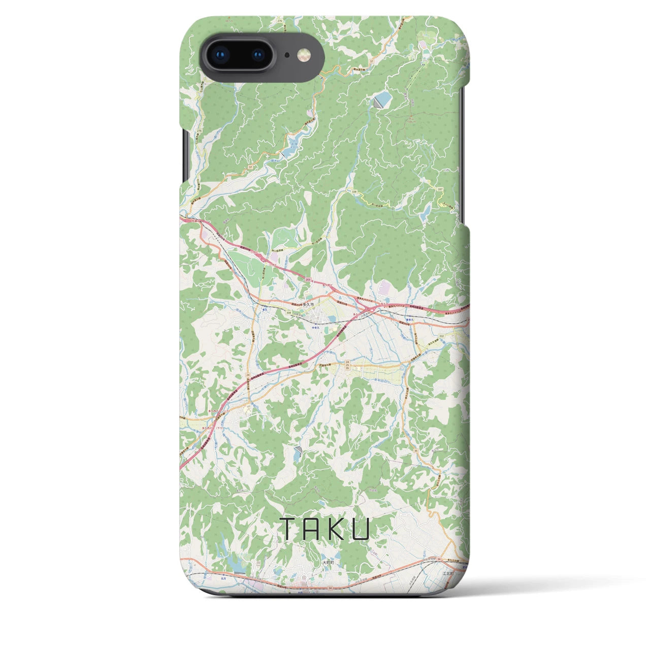 【多久(佐賀県)】地図柄iPhoneケース(バックカバータイプ)