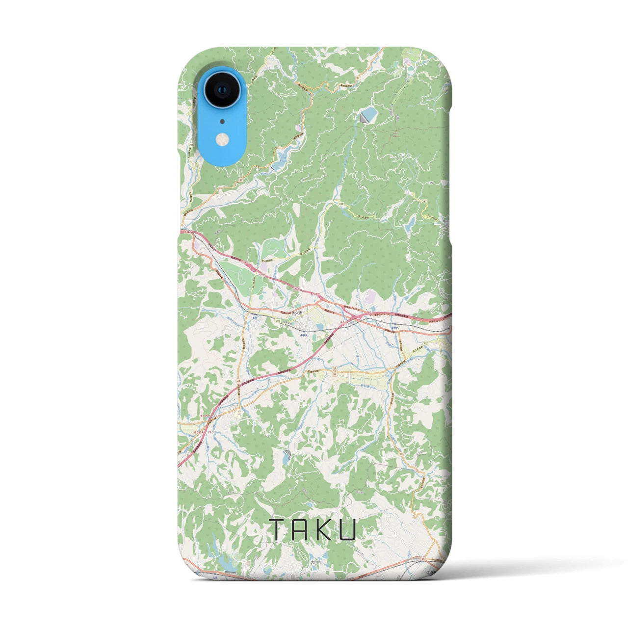 【多久(佐賀県)】地図柄iPhoneケース(バックカバータイプ)