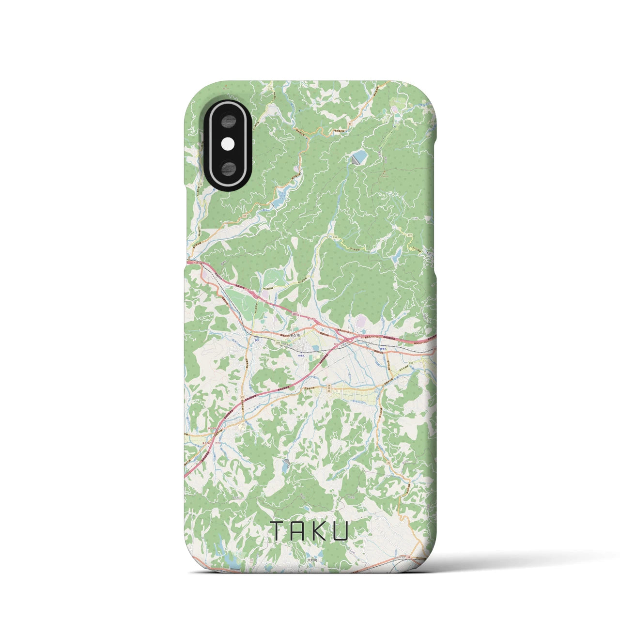 【多久(佐賀県)】地図柄iPhoneケース(バックカバータイプ)