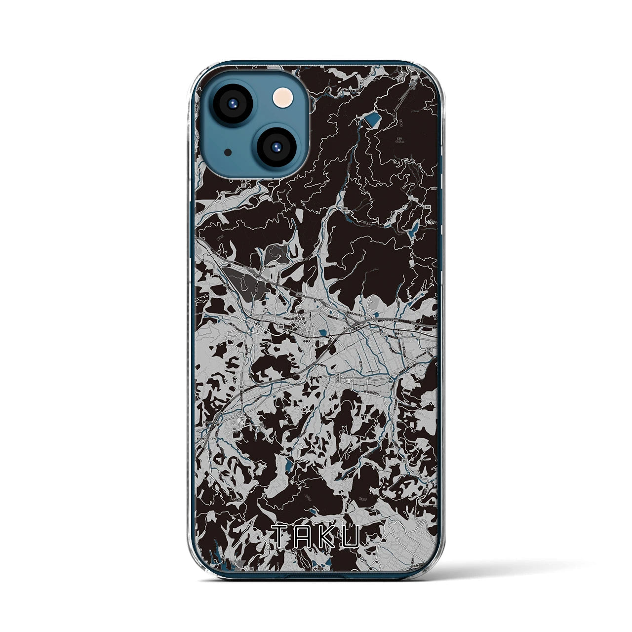 【多久(佐賀県)】地図柄iPhoneケース(クリアタイプ)