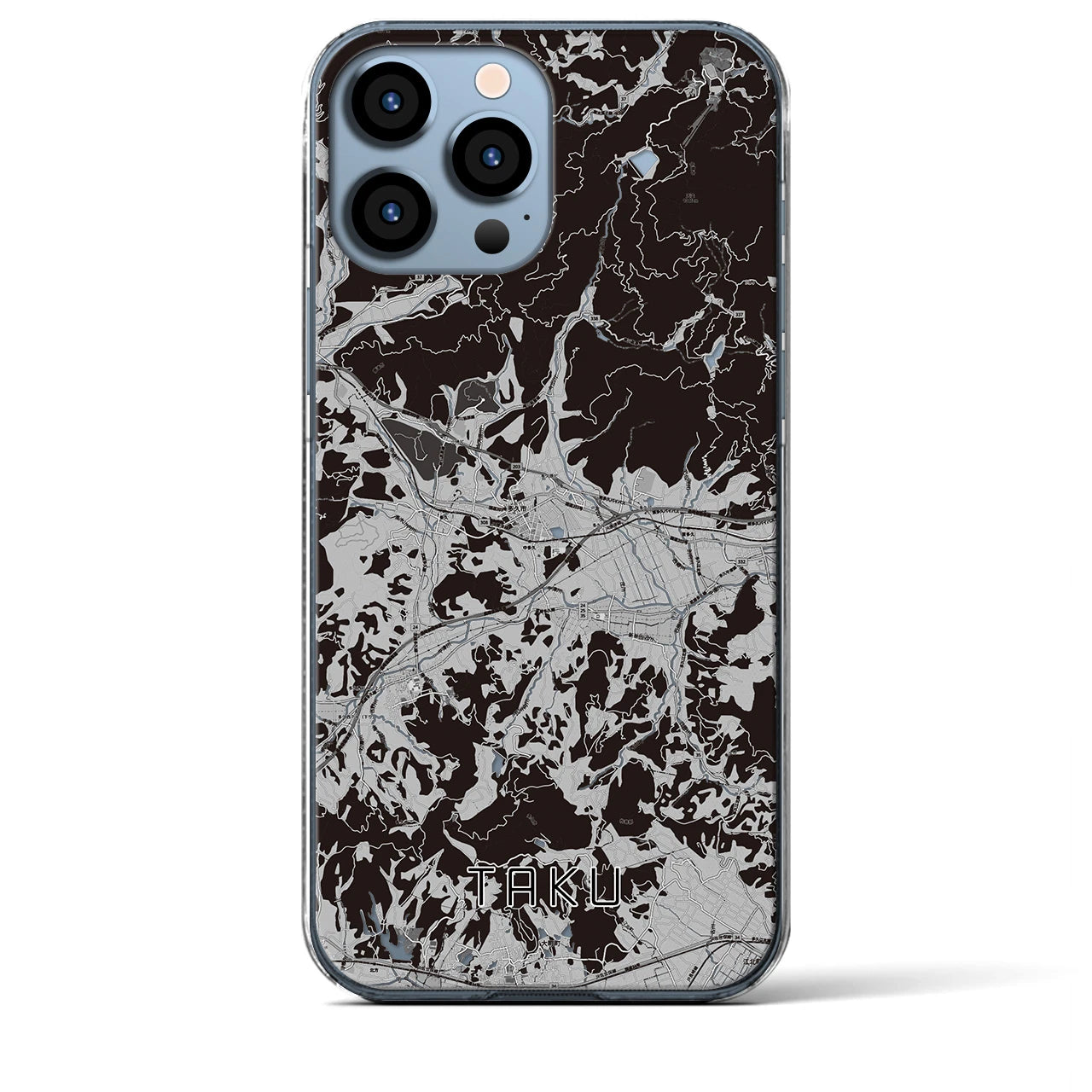 【多久(佐賀県)】地図柄iPhoneケース(クリアタイプ)