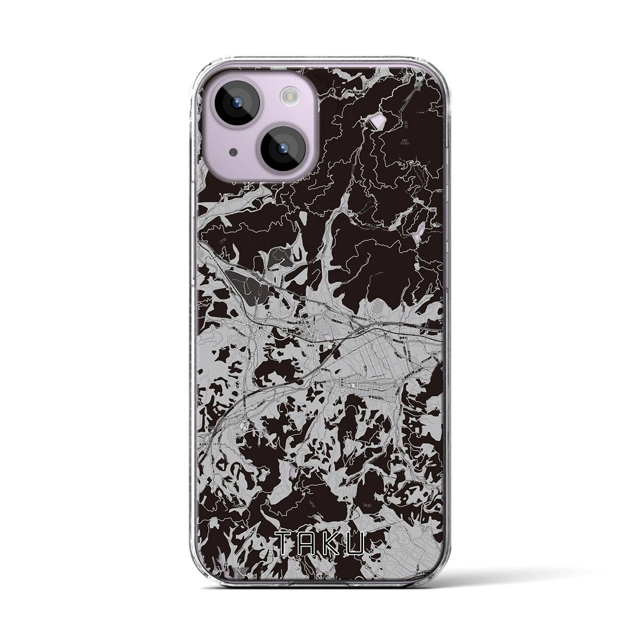 【多久(佐賀県)】地図柄iPhoneケース(クリアタイプ)