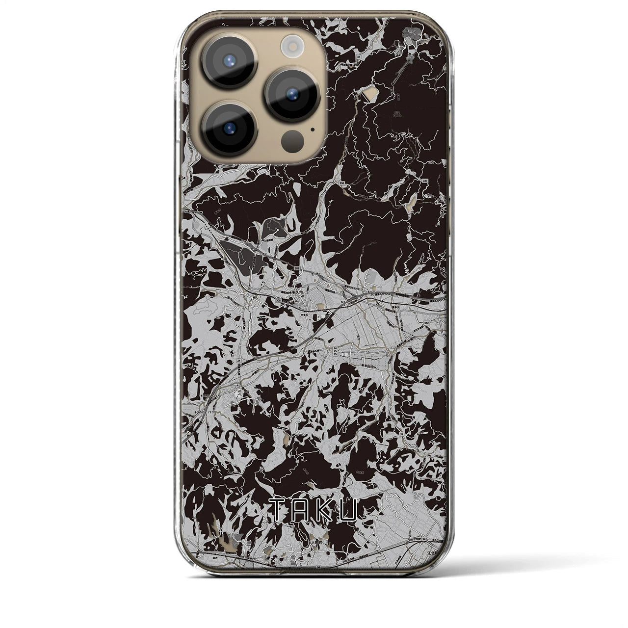 【多久(佐賀県)】地図柄iPhoneケース(クリアタイプ)