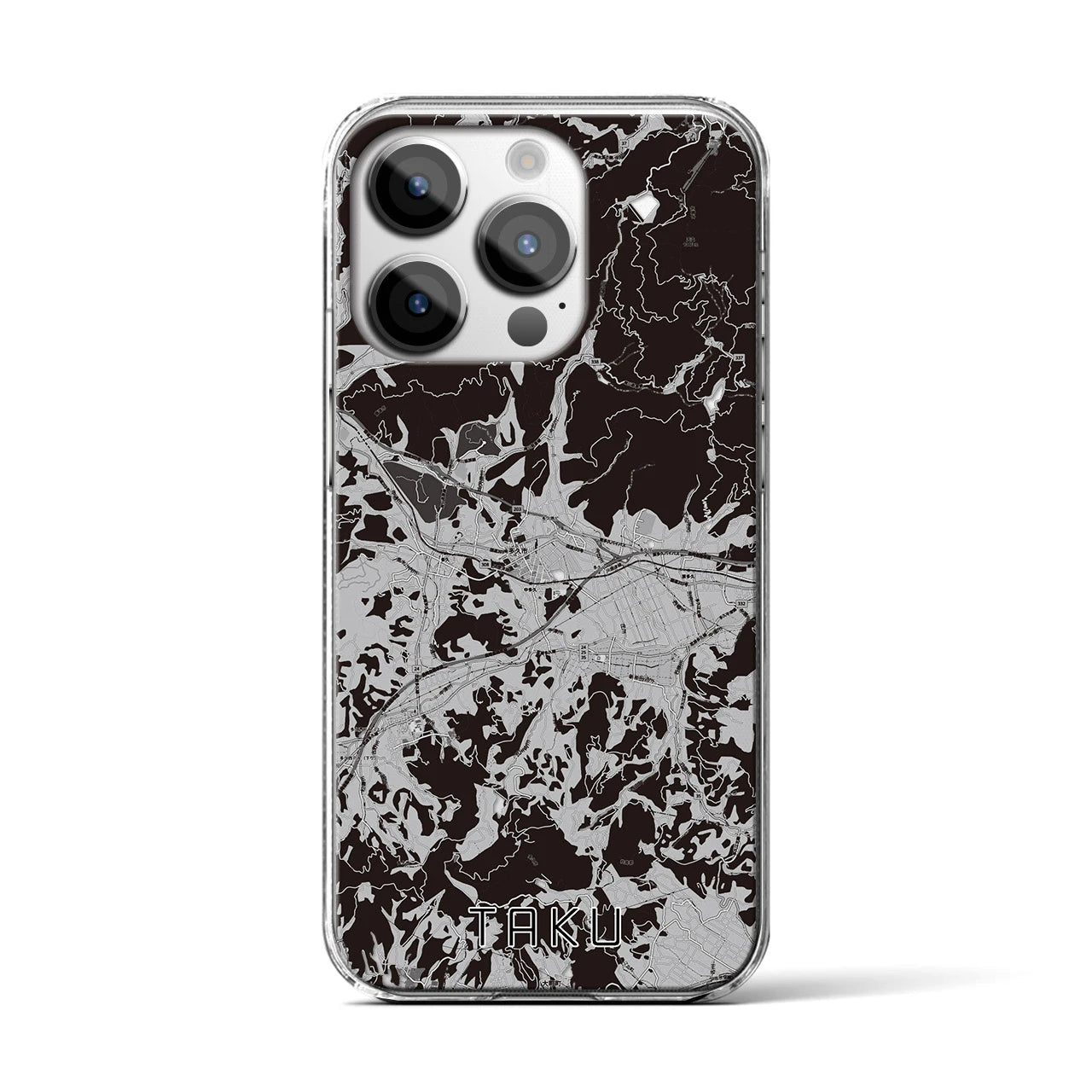 【多久(佐賀県)】地図柄iPhoneケース(クリアタイプ)