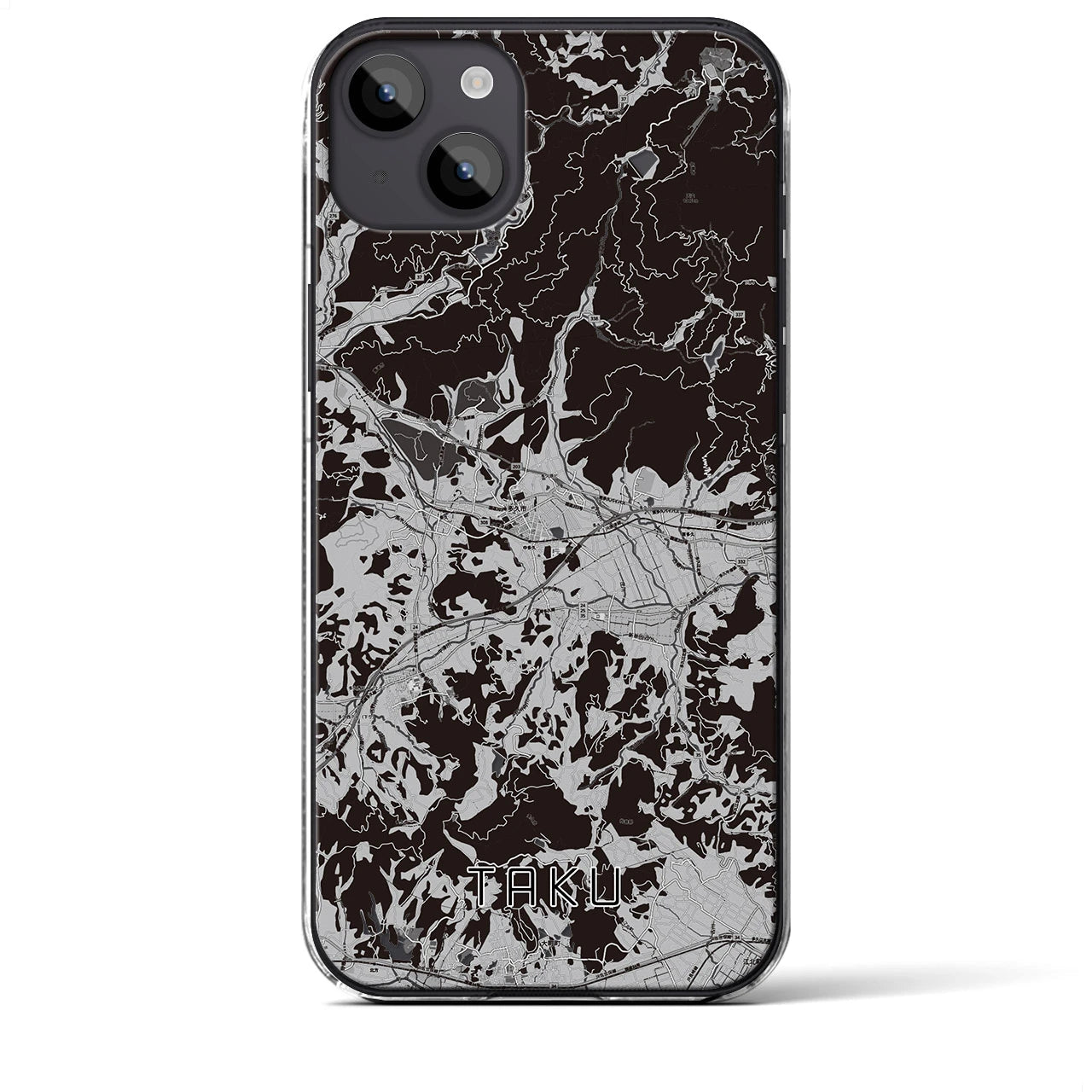 【多久(佐賀県)】地図柄iPhoneケース(クリアタイプ)