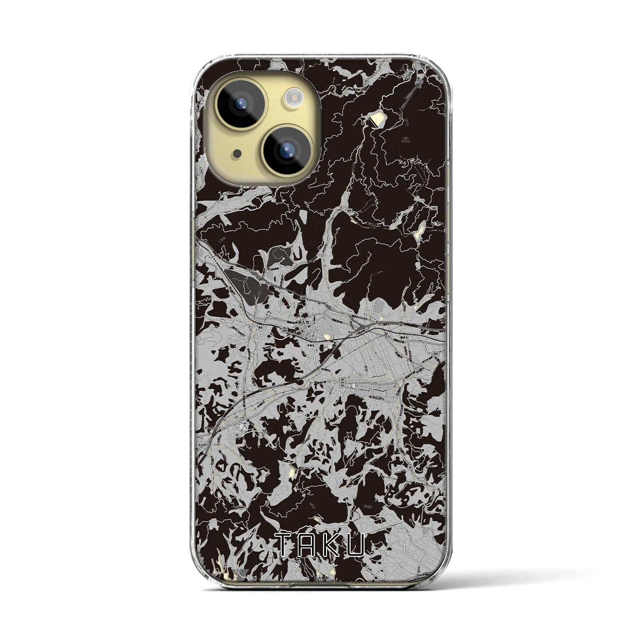 【多久(佐賀県)】地図柄iPhoneケース(クリアタイプ)