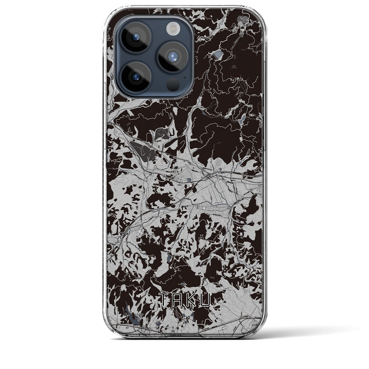 【多久(佐賀県)】地図柄iPhoneケース(クリアタイプ)