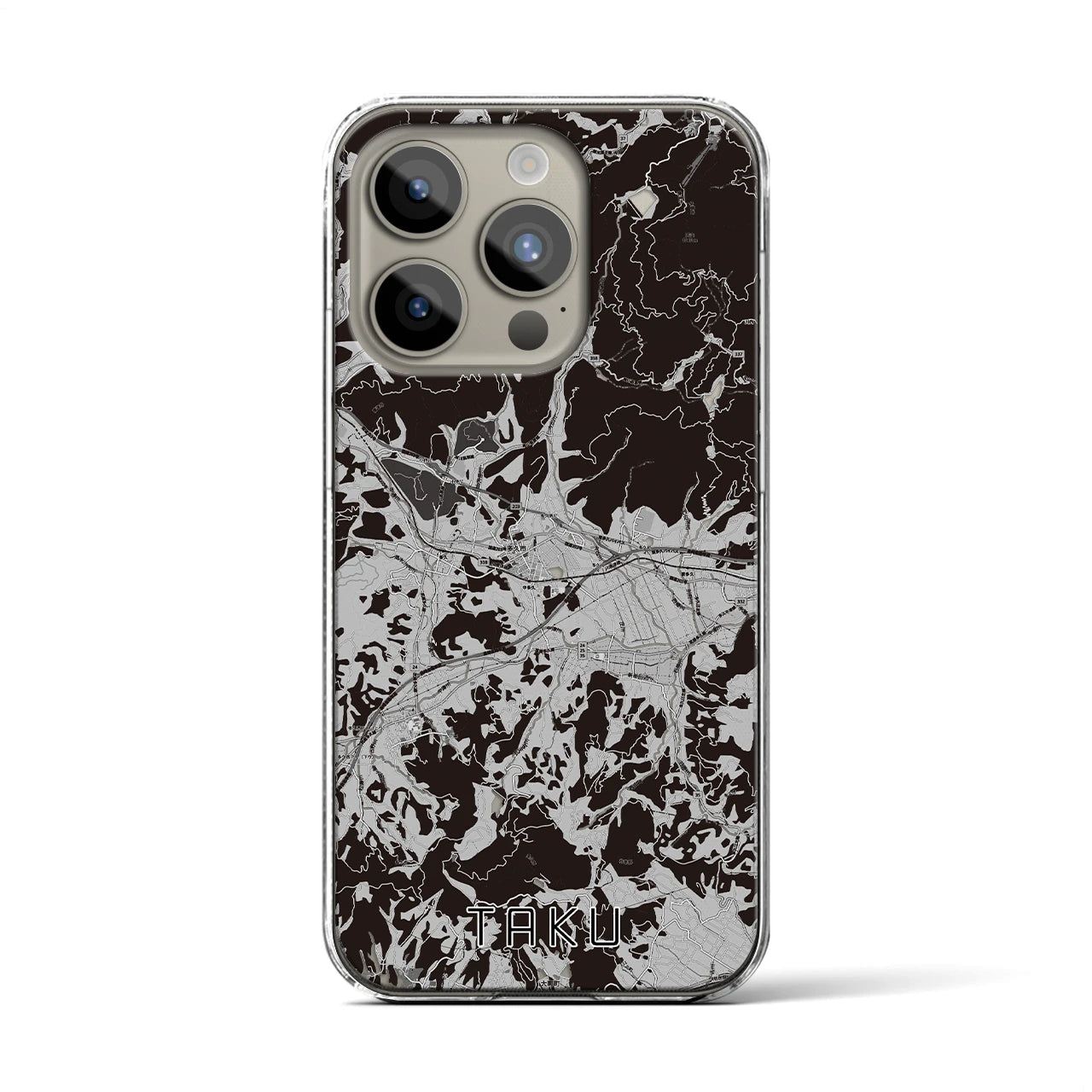 【多久(佐賀県)】地図柄iPhoneケース(クリアタイプ)