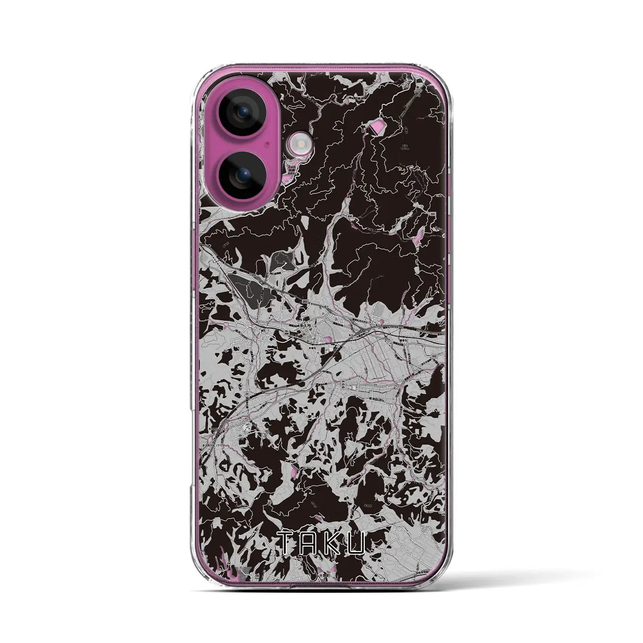 【多久(佐賀県)】地図柄iPhoneケース(クリアタイプ)