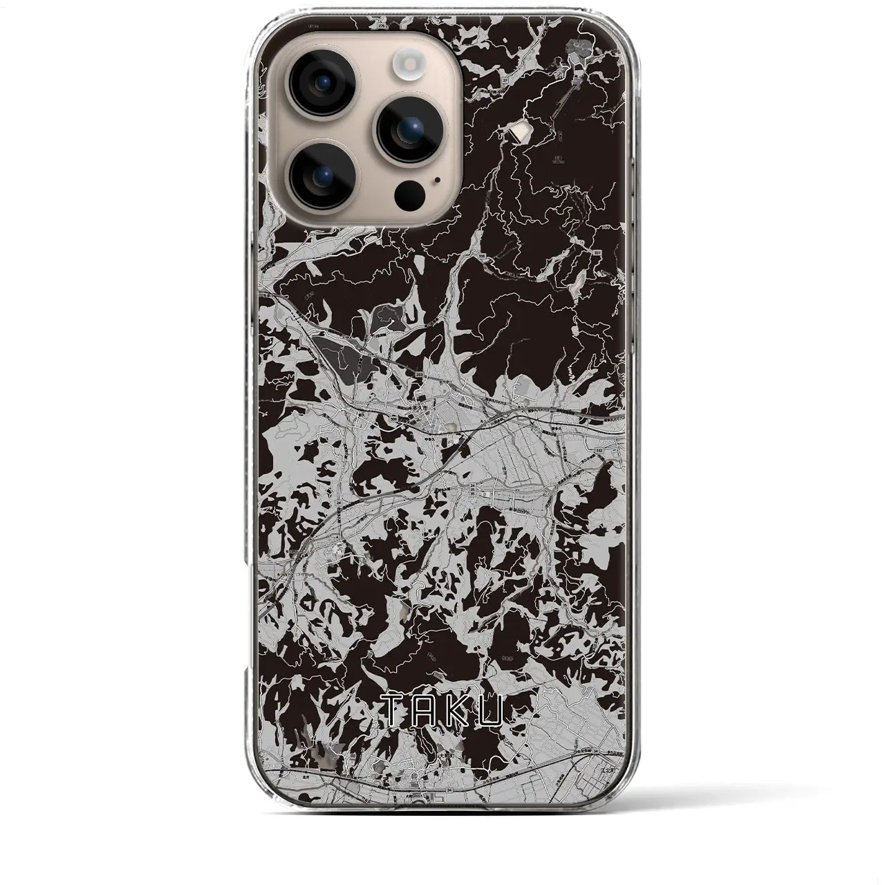 【多久(佐賀県)】地図柄iPhoneケース(クリアタイプ)