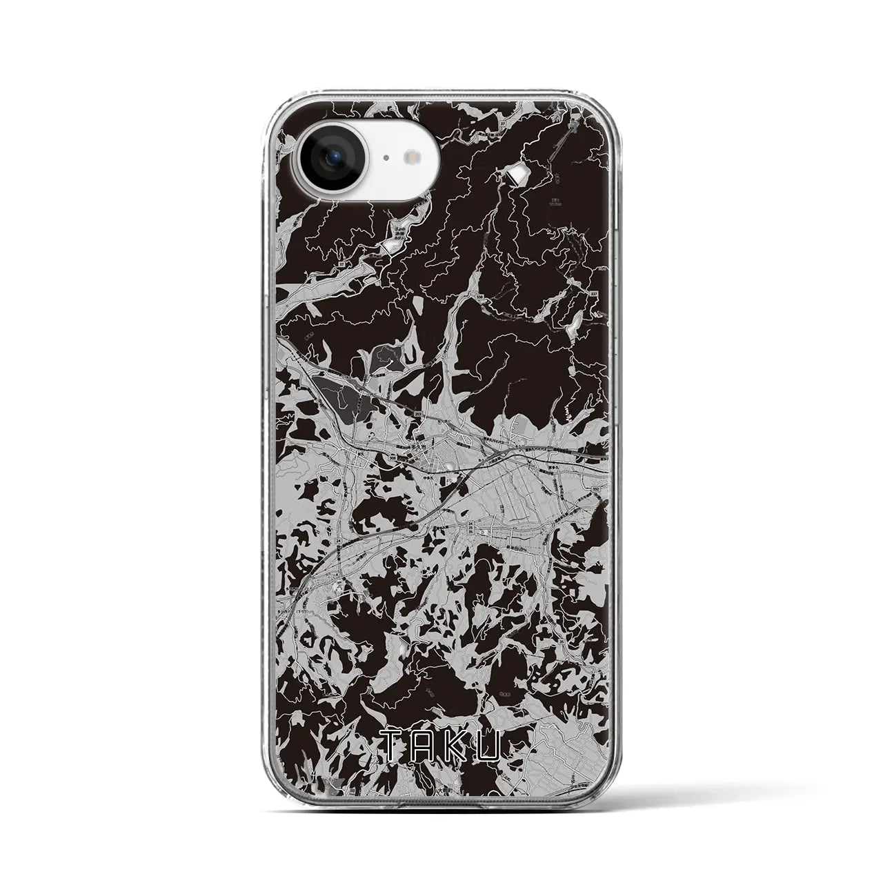 【多久(佐賀県)】地図柄iPhoneケース(クリアタイプ)