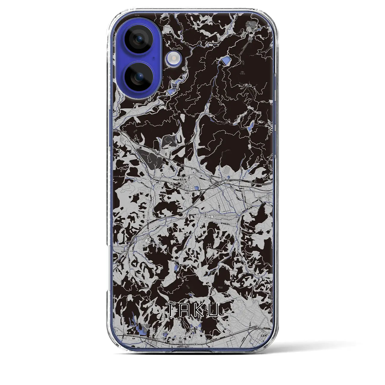 【多久(佐賀県)】地図柄iPhoneケース(クリアタイプ)