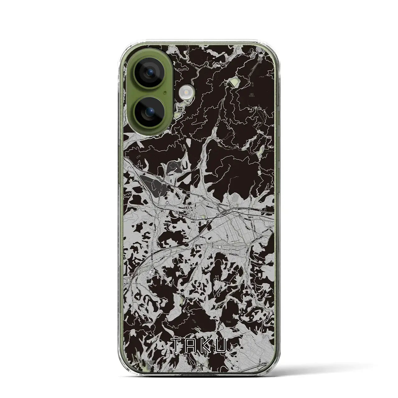 【多久(佐賀県)】地図柄iPhoneケース(クリアタイプ)