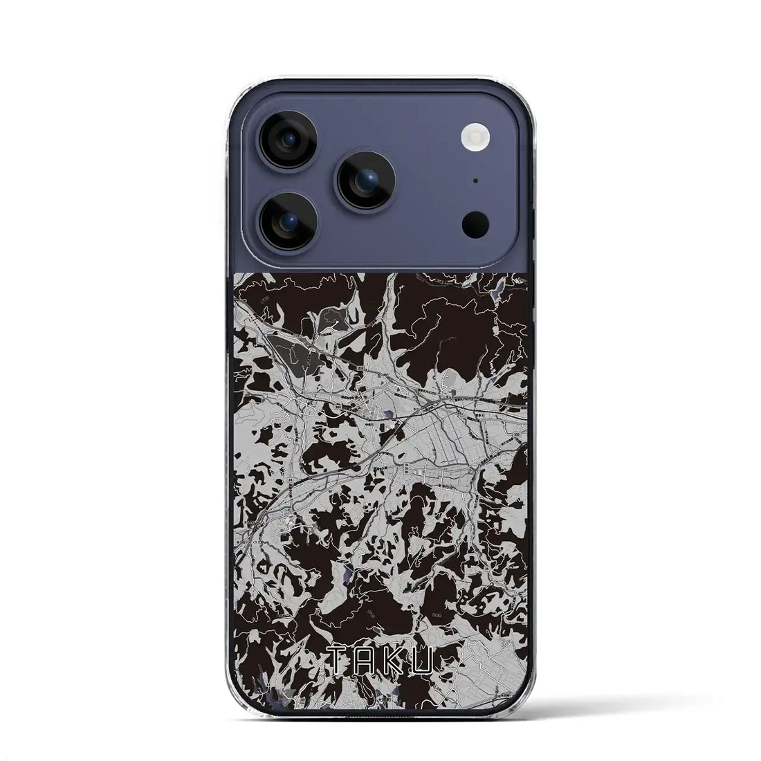 【多久(佐賀県)】地図柄iPhoneケース(クリアタイプ)