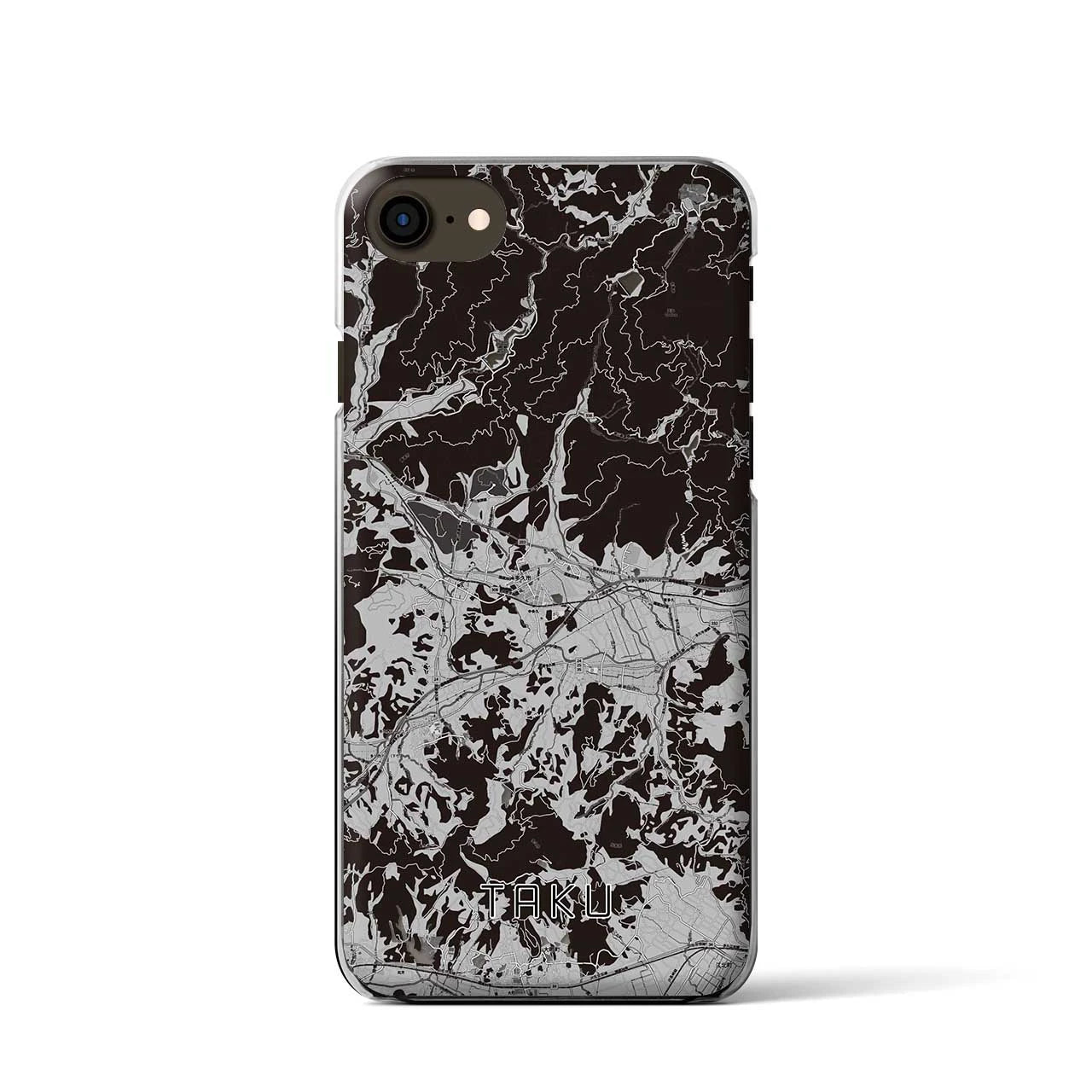 【多久(佐賀県)】地図柄iPhoneケース(クリアタイプ)