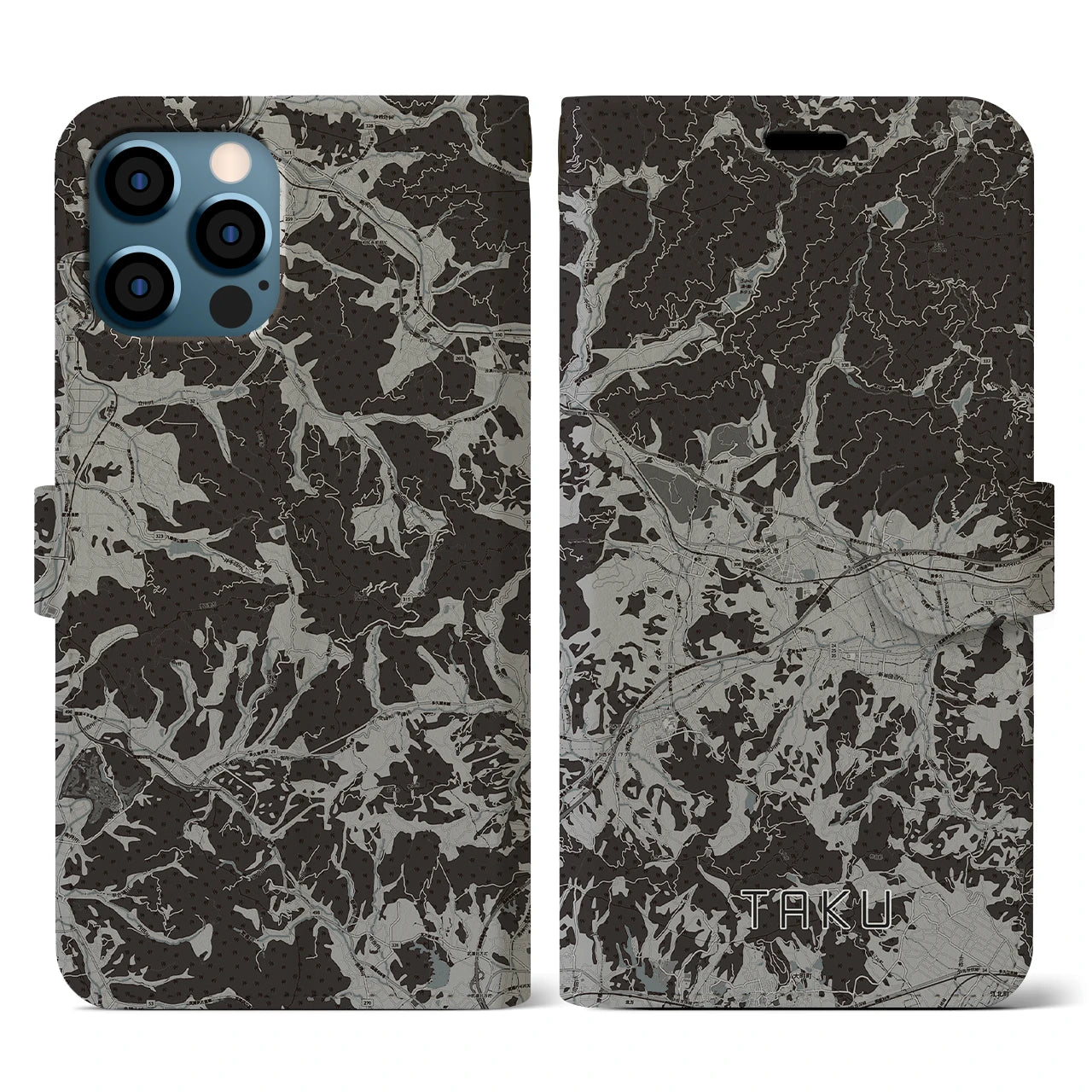 【多久(佐賀県)】地図柄iPhoneケース(手帳タイプ)