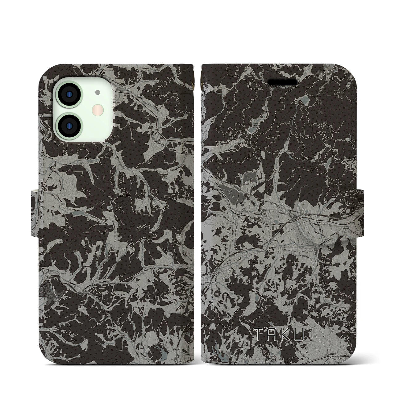 【多久(佐賀県)】地図柄iPhoneケース(手帳タイプ)