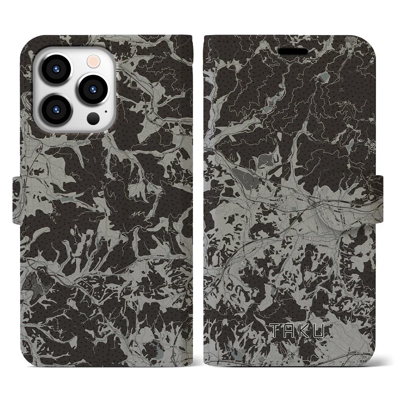 【多久(佐賀県)】地図柄iPhoneケース(手帳タイプ)