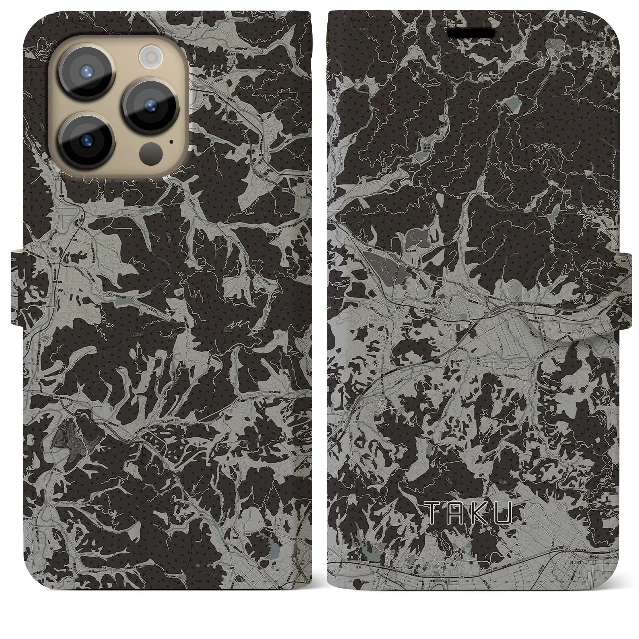 【多久(佐賀県)】地図柄iPhoneケース(手帳タイプ)