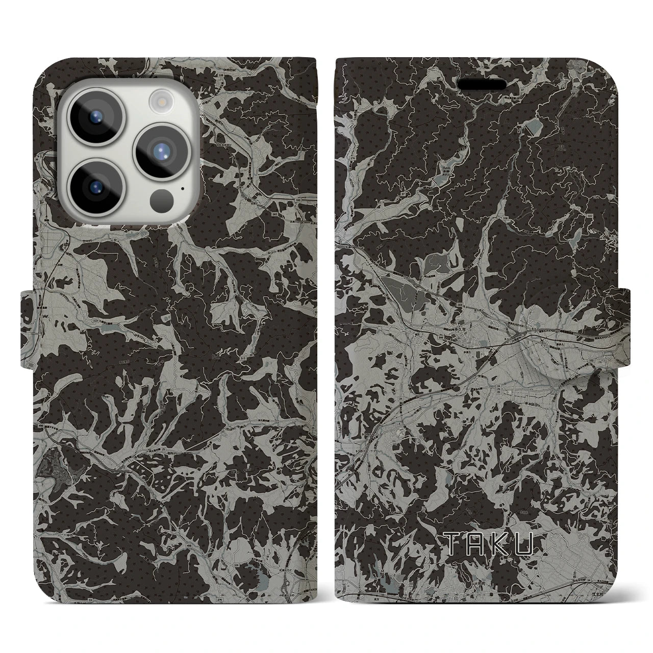 【多久(佐賀県)】地図柄iPhoneケース(手帳タイプ)