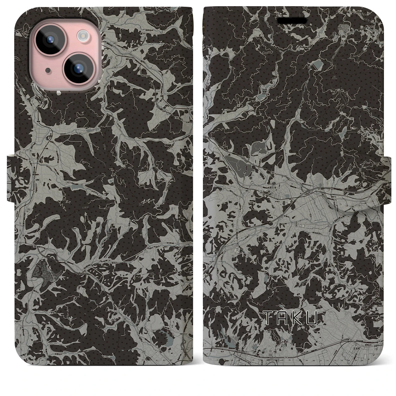 【多久(佐賀県)】地図柄iPhoneケース(手帳タイプ)