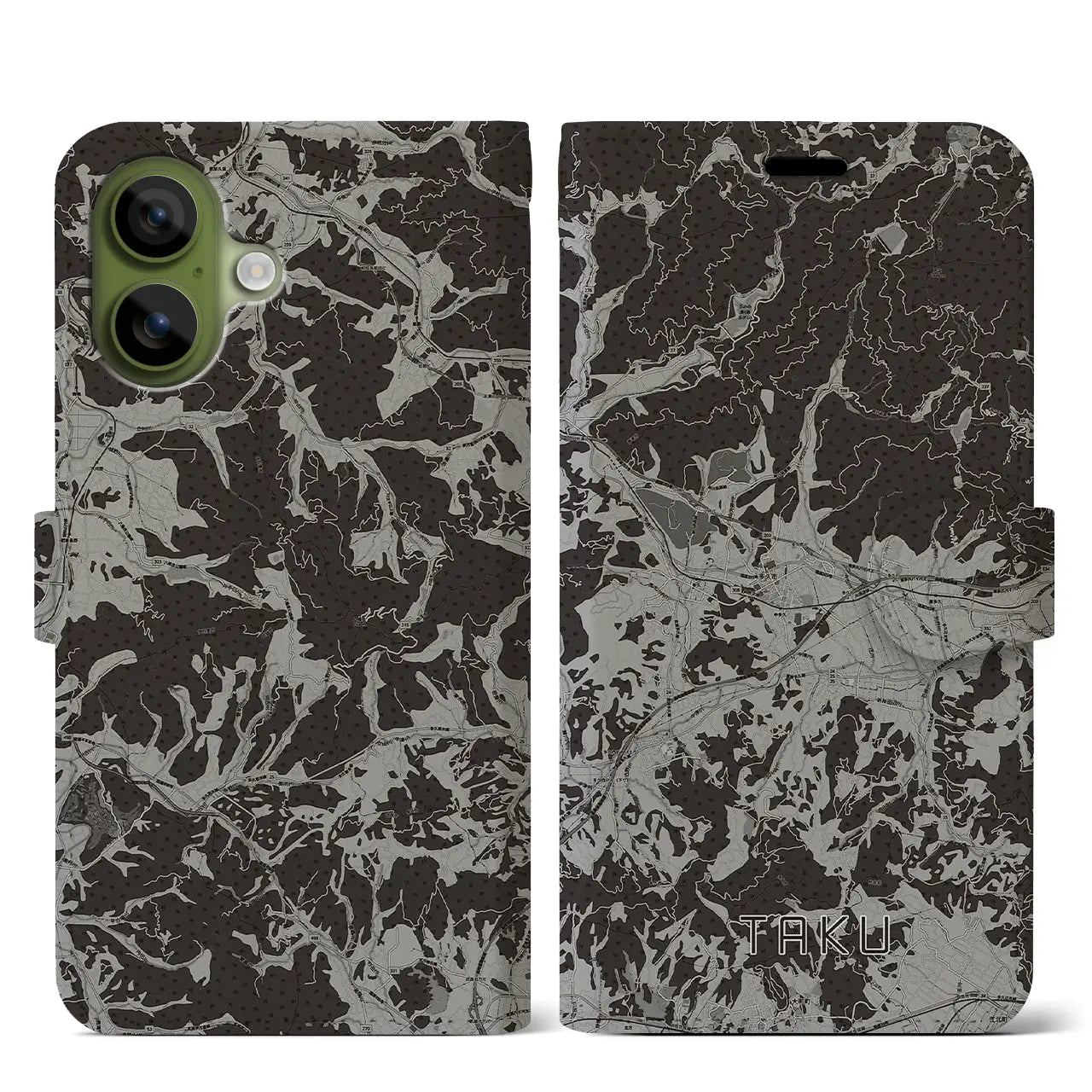 【多久(佐賀県)】地図柄iPhoneケース(手帳タイプ)