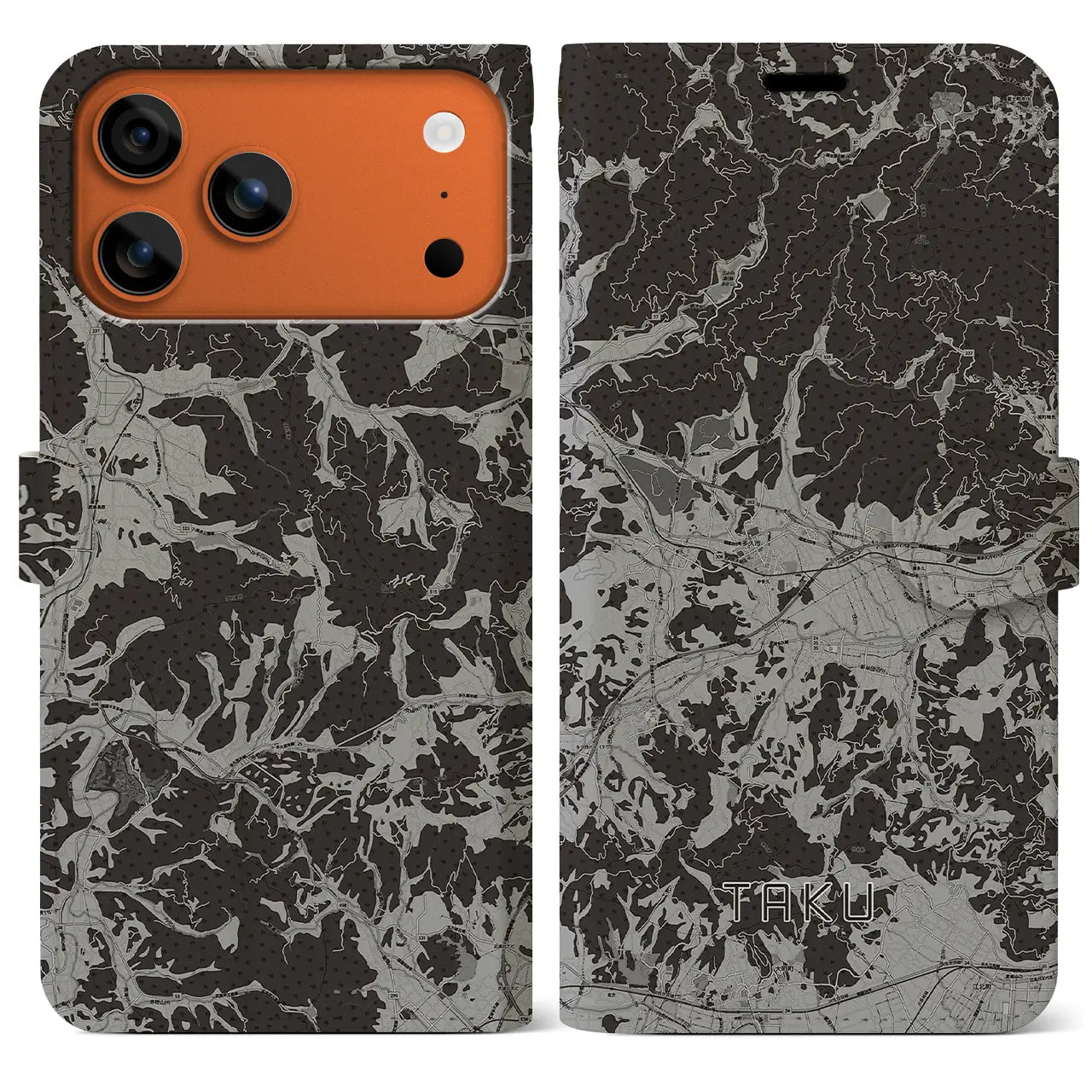 【多久(佐賀県)】地図柄iPhoneケース(手帳タイプ)