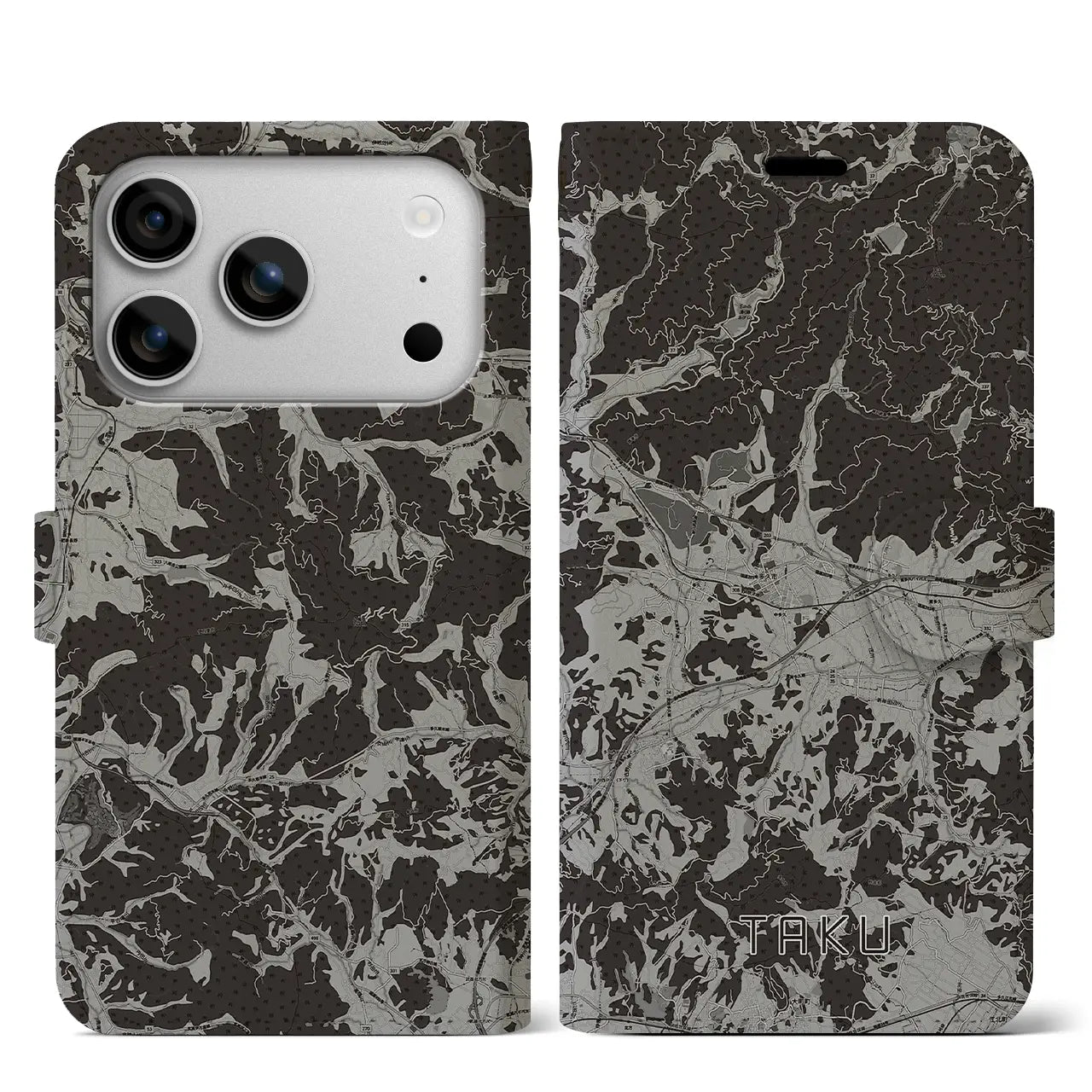 【多久(佐賀県)】地図柄iPhoneケース(手帳タイプ)