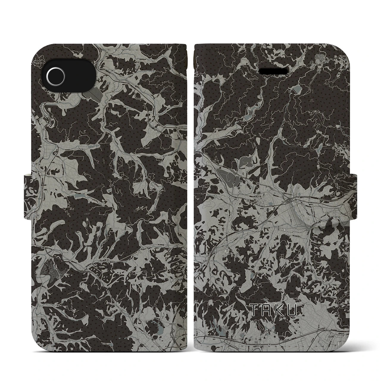 【多久(佐賀県)】地図柄iPhoneケース(手帳タイプ)