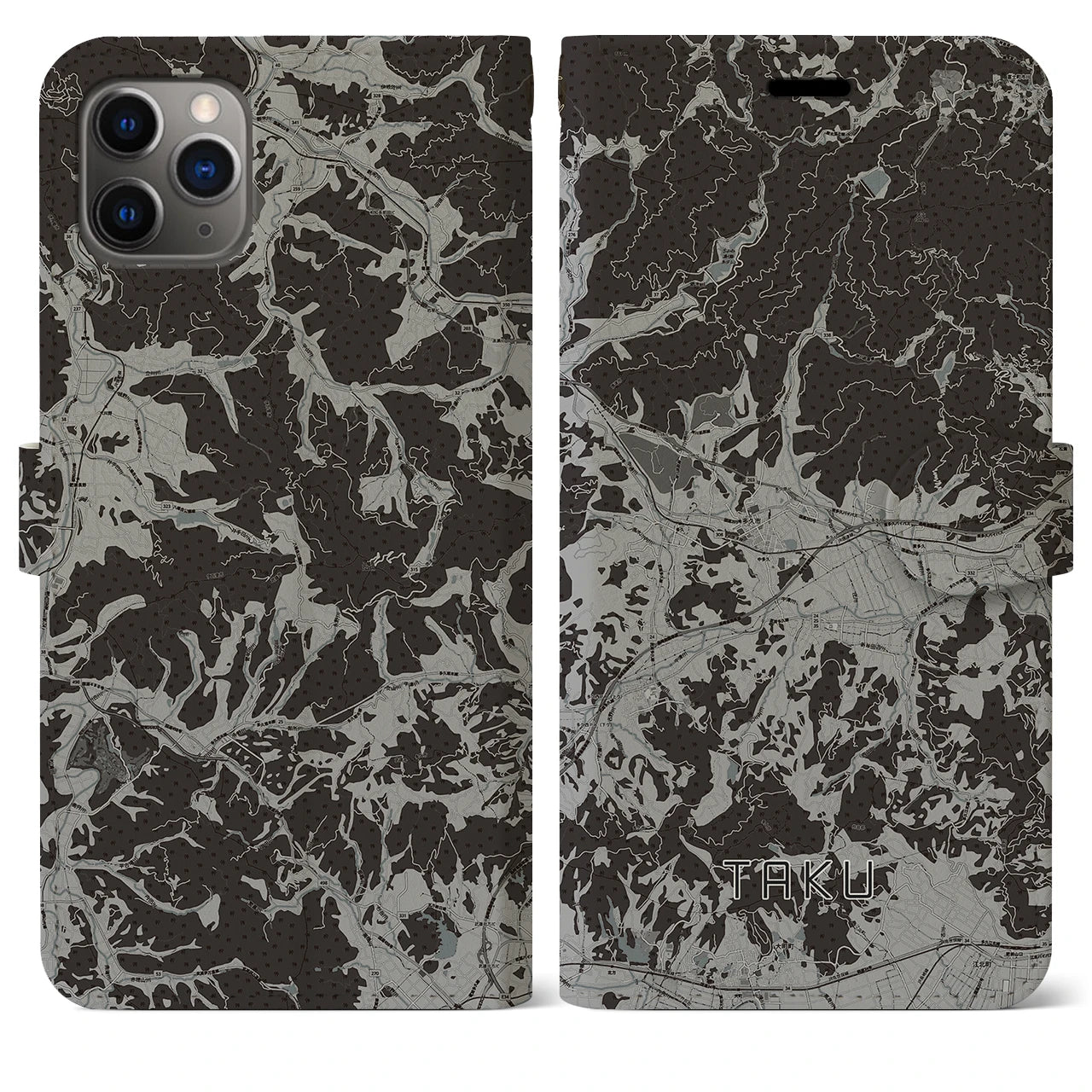 【多久(佐賀県)】地図柄iPhoneケース(手帳タイプ)