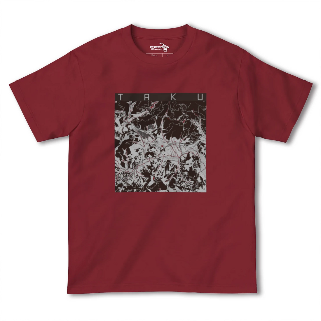 【多久(佐賀県)】地図柄ヘビーウェイトTシャツ