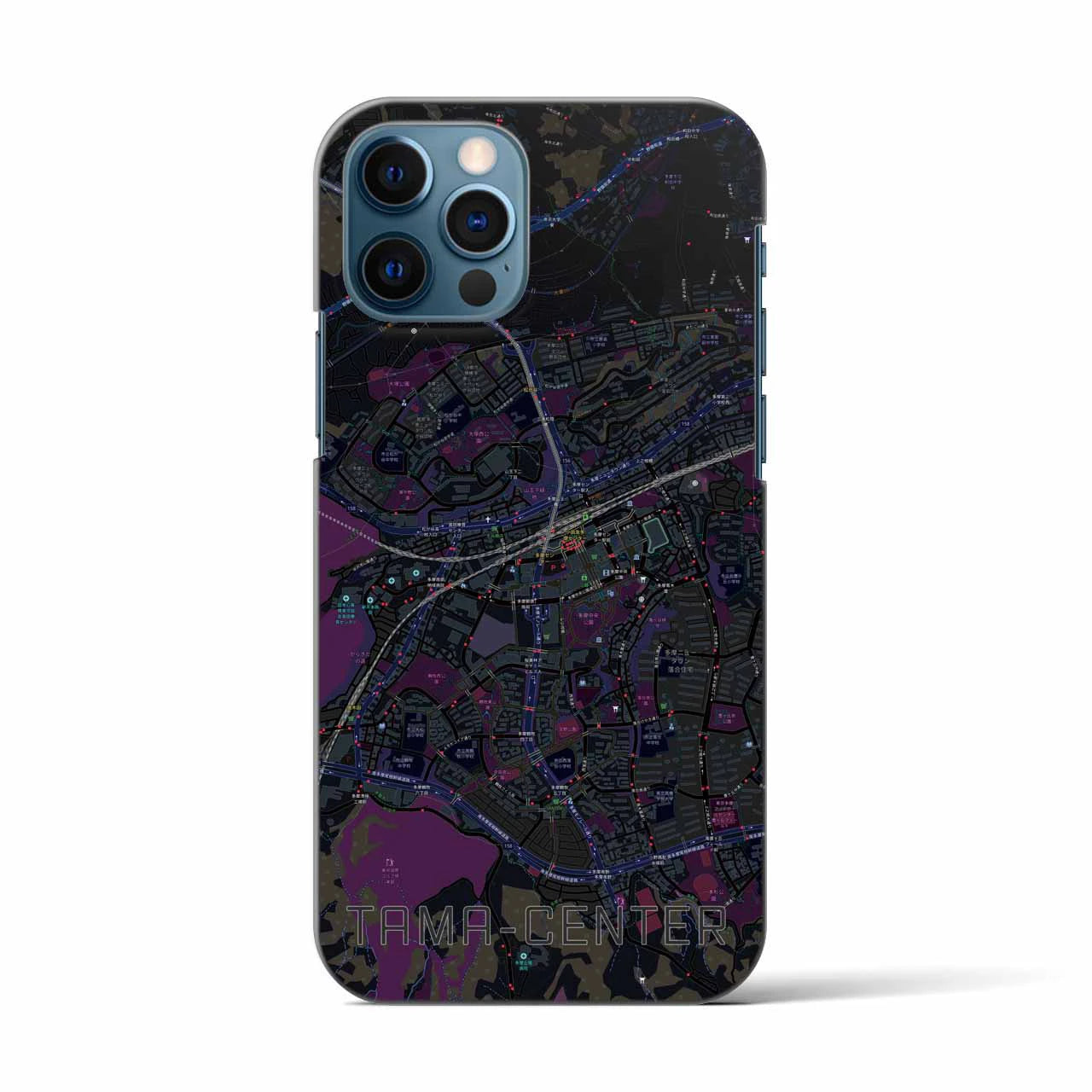 【多摩センター(東京都)】地図柄iPhoneケース(バックカバータイプ)