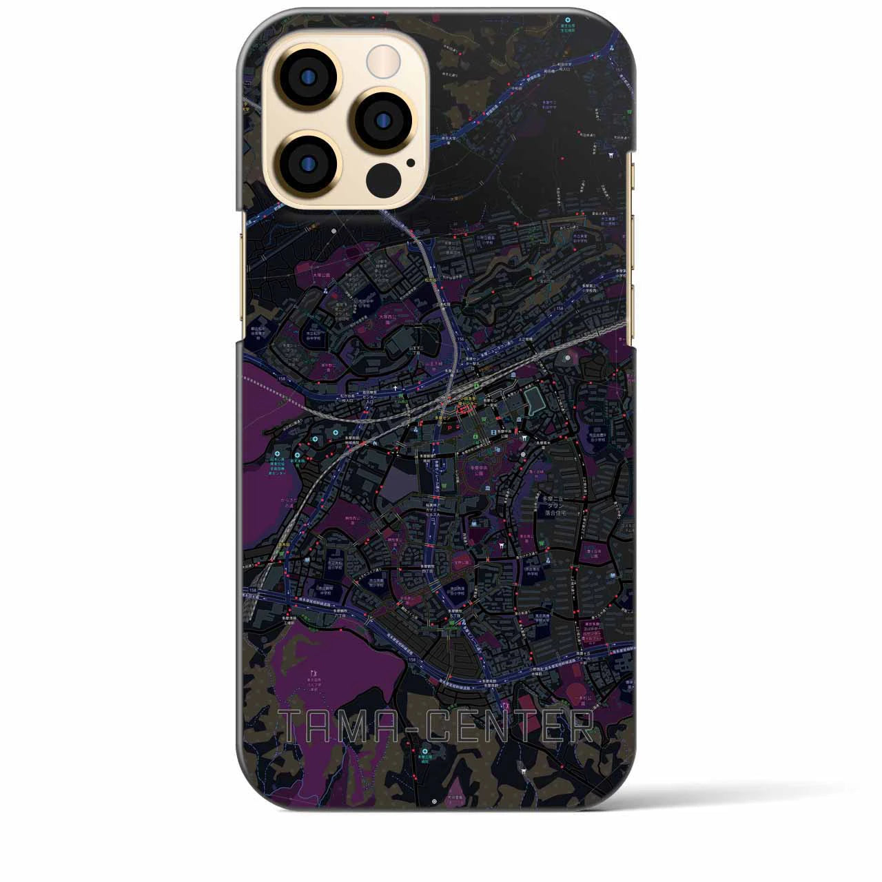【多摩センター(東京都)】地図柄iPhoneケース(バックカバータイプ)