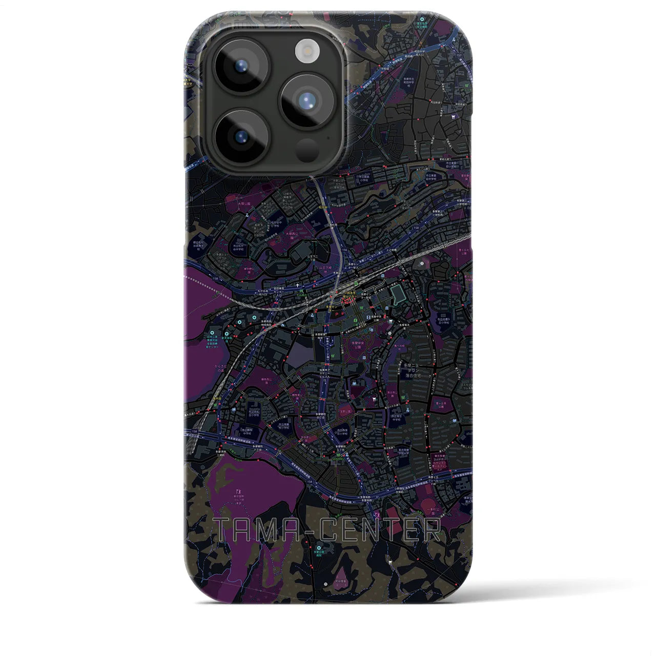 【多摩センター(東京都)】地図柄iPhoneケース(バックカバータイプ)