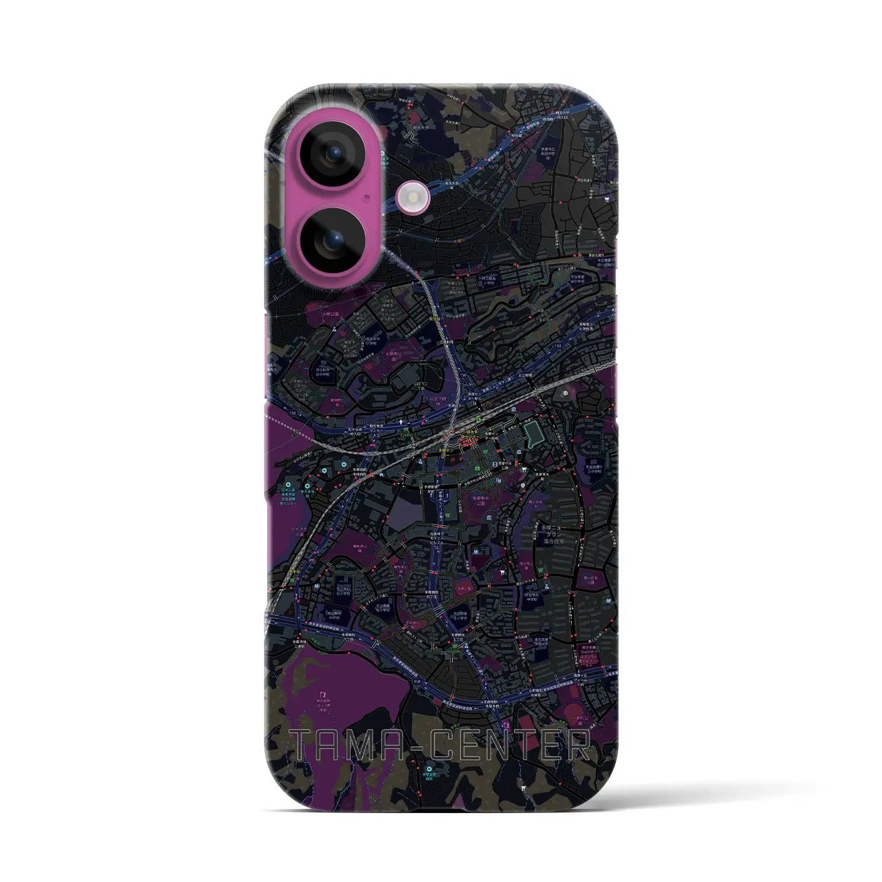 【多摩センター(東京都)】地図柄iPhoneケース(バックカバータイプ)