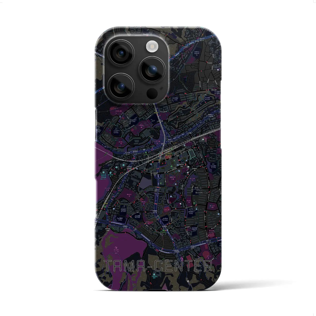 【多摩センター(東京都)】地図柄iPhoneケース(バックカバータイプ)