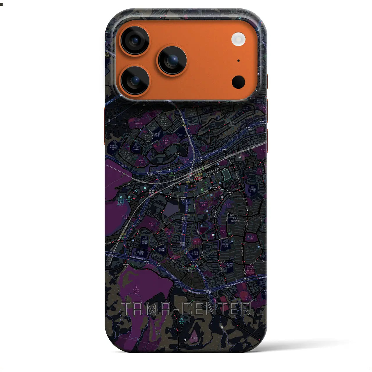 【多摩センター(東京都)】地図柄iPhoneケース(バックカバータイプ)