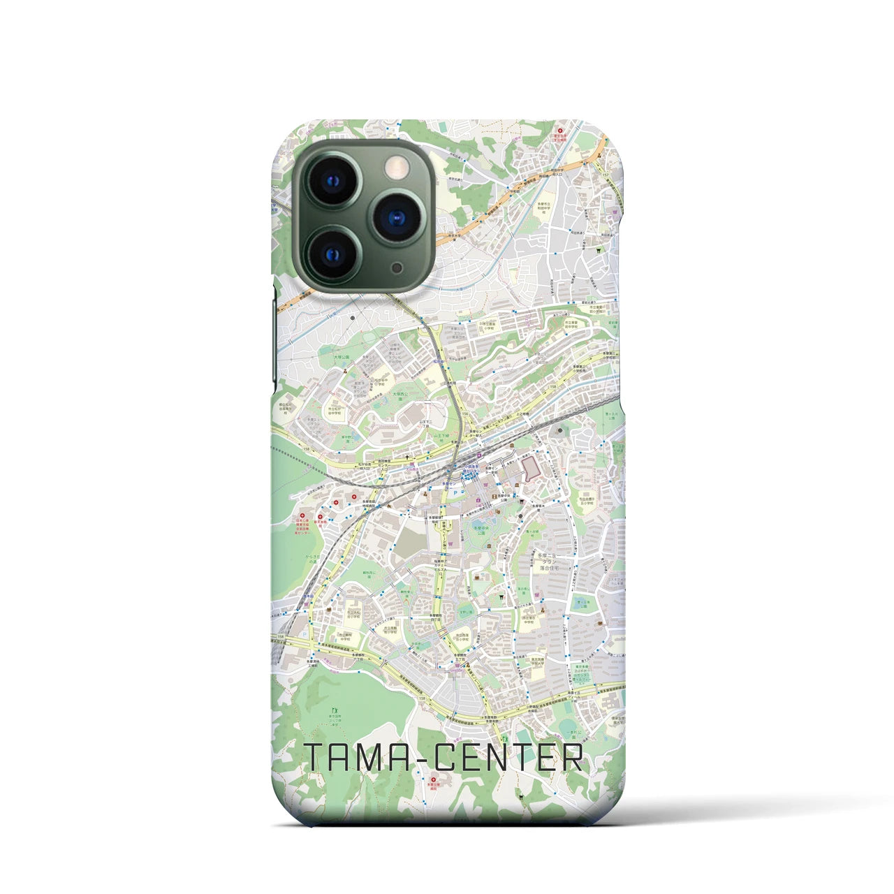 【多摩センター(東京都)】地図柄iPhoneケース(バックカバータイプ)