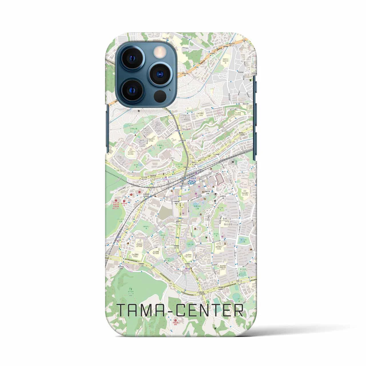 【多摩センター(東京都)】地図柄iPhoneケース(バックカバータイプ)