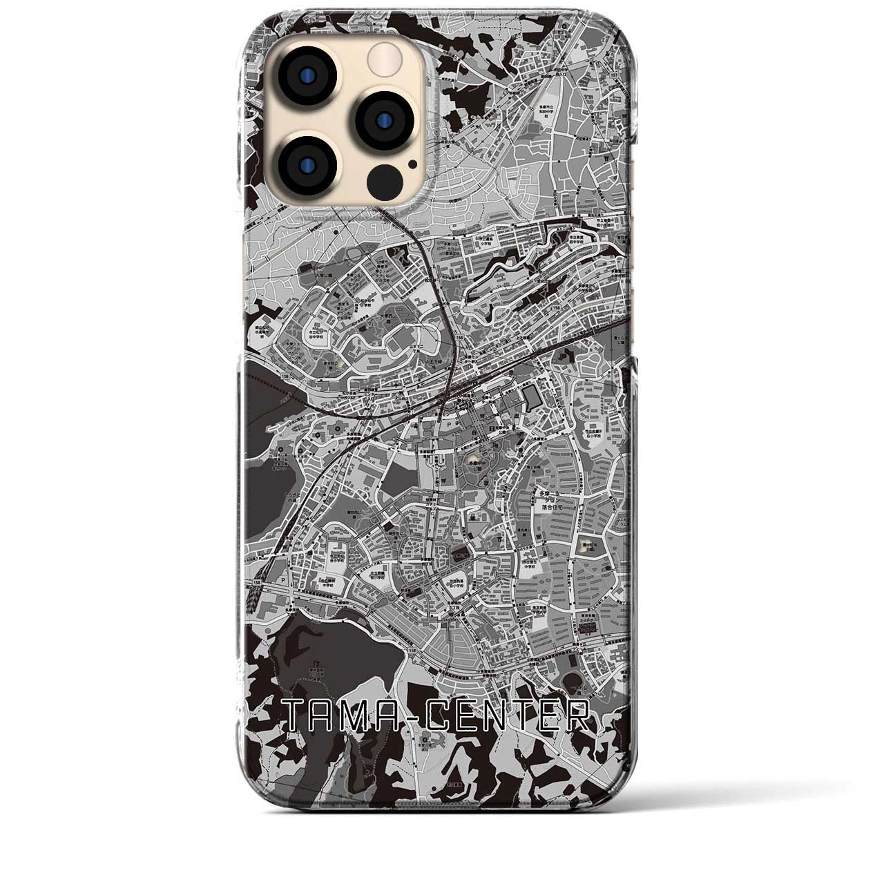 【多摩センター(東京都)】地図柄iPhoneケース(クリアタイプ)