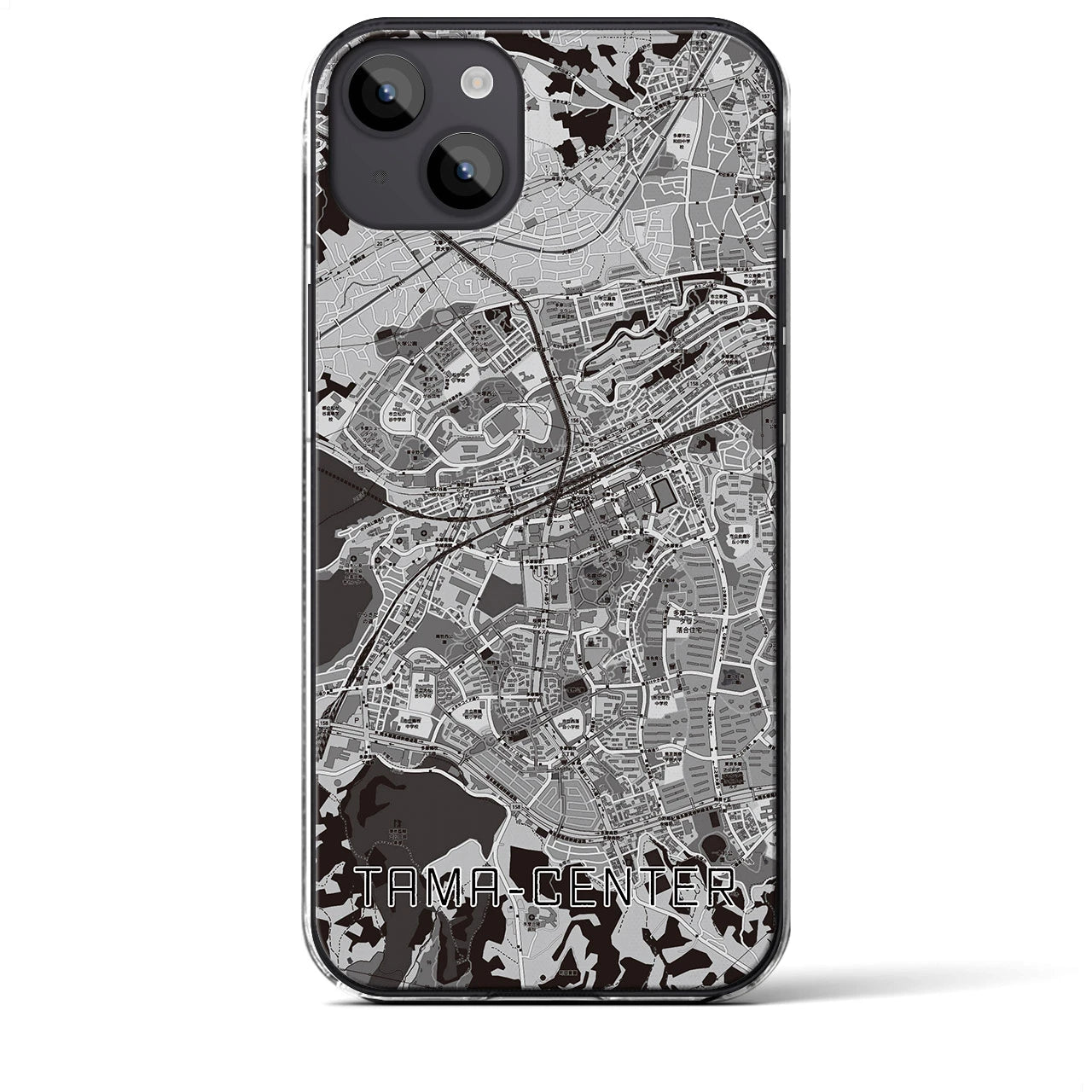 【多摩センター(東京都)】地図柄iPhoneケース(クリアタイプ)